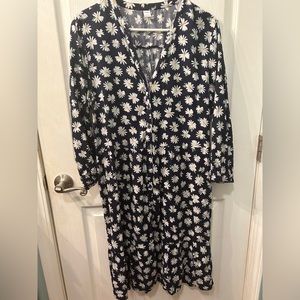 Daisy Button Midi Dress